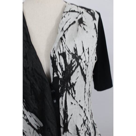 XD Xenia Design Sz 38 L 8 Black Gray Linen Blend Lagenlook Dress - Picture 6 of 10